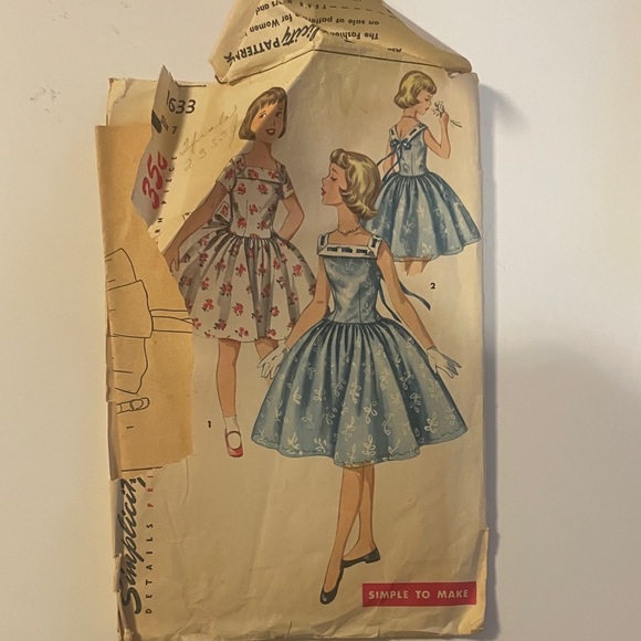 Vintage 1950s-60s Sewing Patterns Lot of 7 Girls Simplicity Butterick - Picture 6 of 8